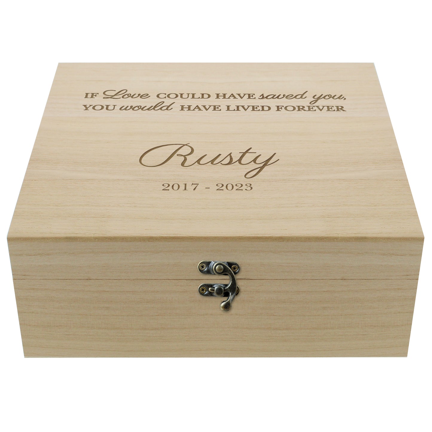 Personalised Pet Memorial Wooden Keepsake Box