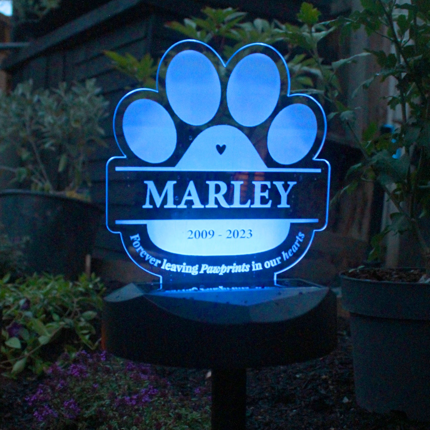 Personalised Pet Memorial Outdoor Solar Light