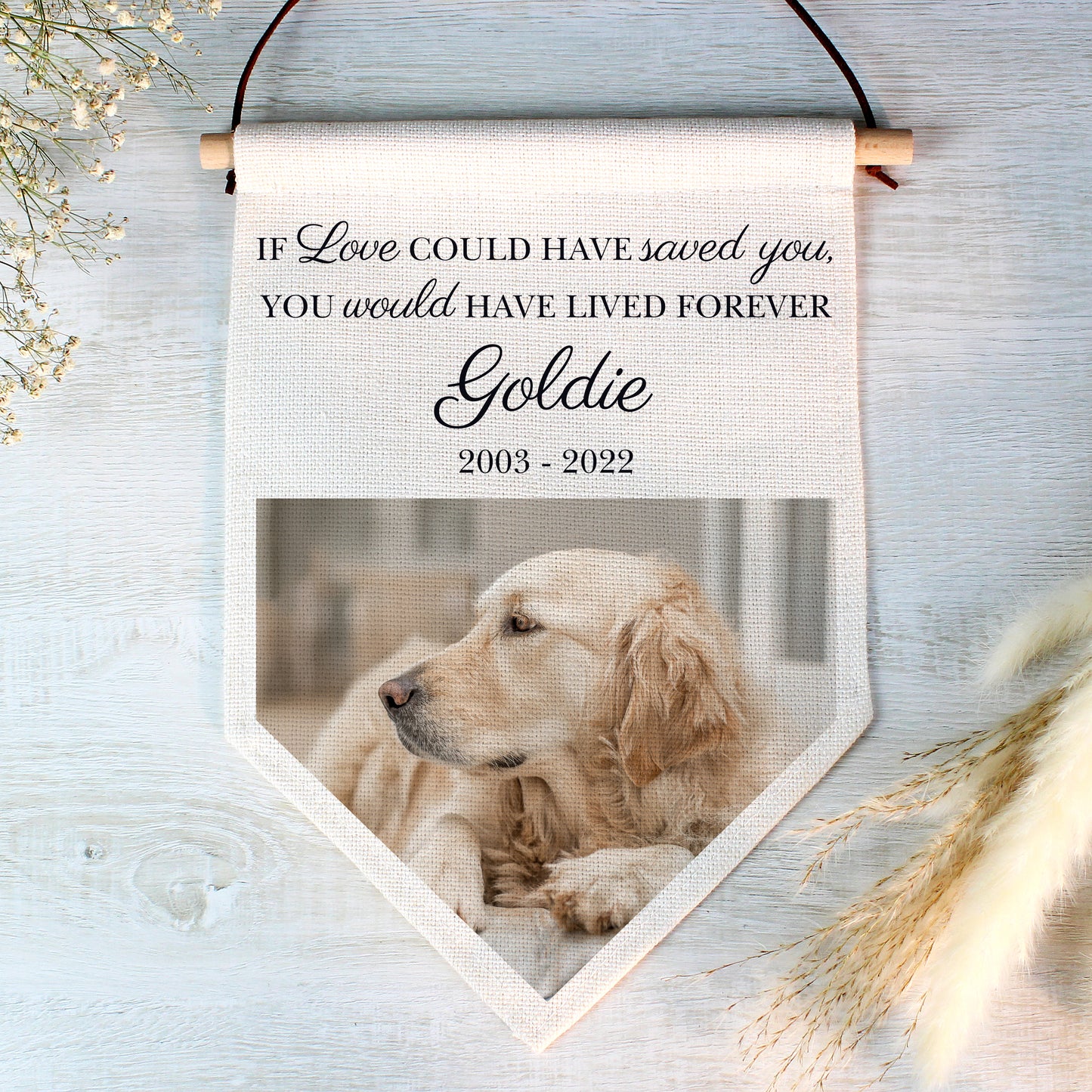 Personalised Pet Memorial Hanging Banner
