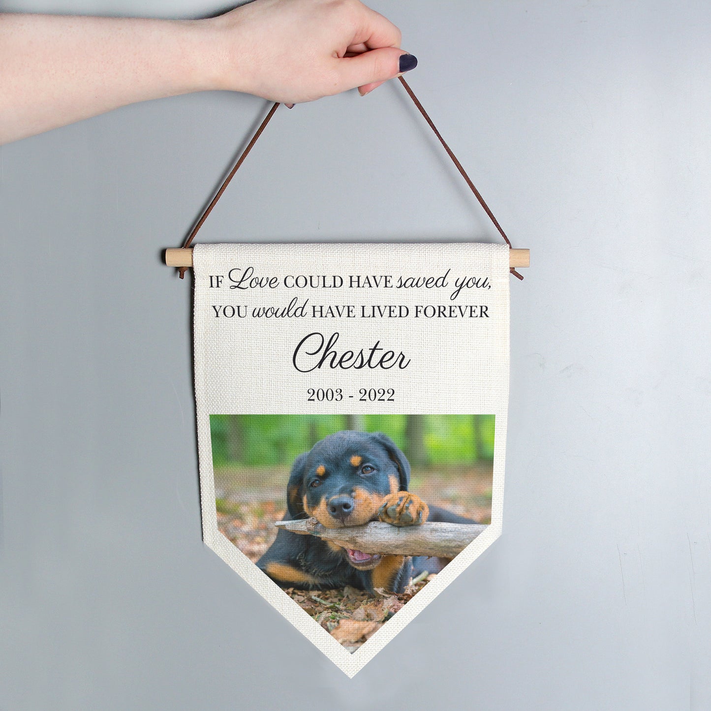 Personalised Pet Memorial Hanging Banner