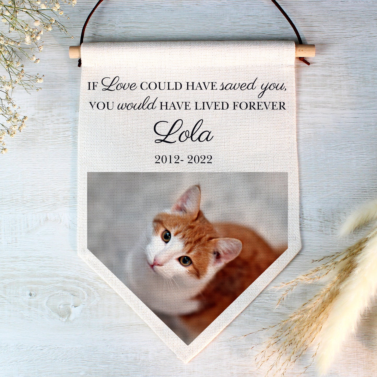 Personalised Pet Memorial Hanging Banner