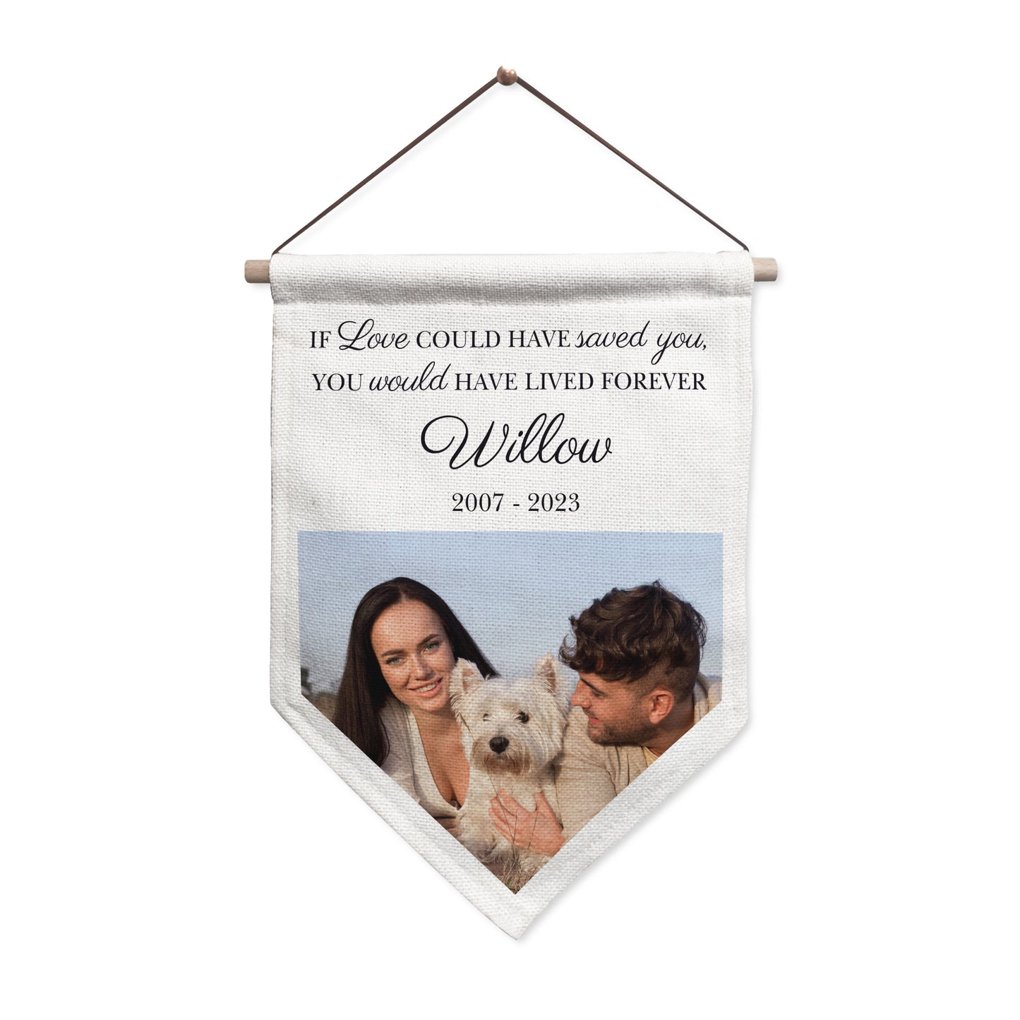 Personalised Pet Memorial Hanging Banner
