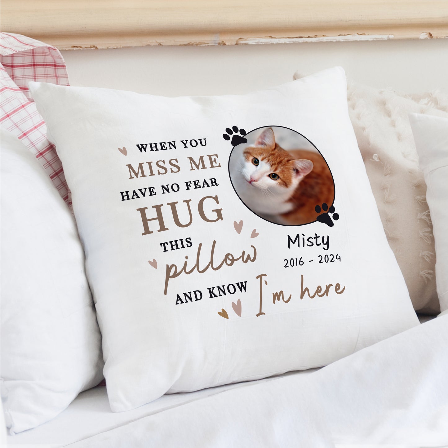 Personalised Memorial Pet Photo Cushion