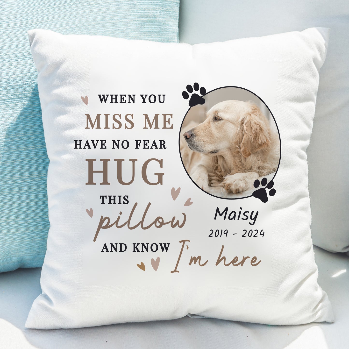 Personalised Memorial Pet Photo Cushion